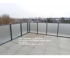 Folie matowe na szyby balkonowe -Oklejamy balkony Warszawa -Folia na szklany balkon - 19