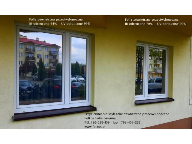 Folie przeciwsłoneczne zewnetrzne Warszawa -oklejanie szyb, przyciemnianie okien - 1