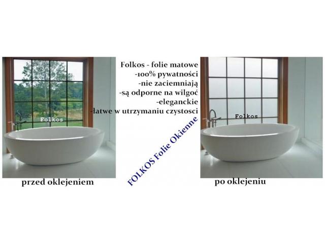 Folie na okna łazienkowe Warszawa 100% prywatności -nie zaciemnia pomieszczeń - 1
