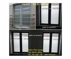 Folie matowe na okna łazienkowe Warszawa ,Oklejamy okno w łazience Folkos - 21