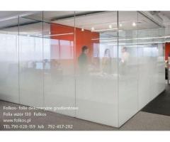 Oklejanie biur Płock, folie na ścianki działowe -Foliowanie folie Open Space - 6