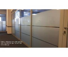 Oklejanie biur Warszawa -folia na ścianki działowe do biura -Oklejamy Folkos - 9