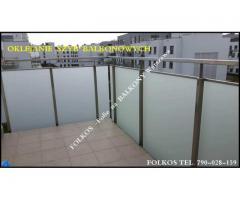 Oklejamy balkony Warszawa - Folie matowe na szyby balkonowe Warszawa Folkos - 10